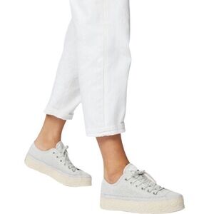 Converse Women's Cream Platform Sneakers